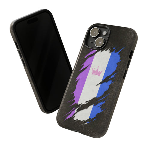 Drag Pride Flag Ripped Reveal Tough Case